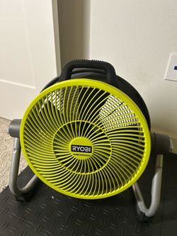 RYOBI ONE+ 18V Cordless Hybrid WHISPER SERIES 14 in. Air Cannon Fan (Tool Only)