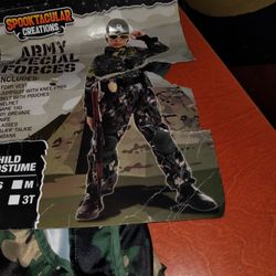Boys Xl Camouflage Army Costume
