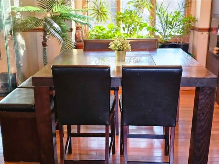 Expresso Dining Table Set -6 People