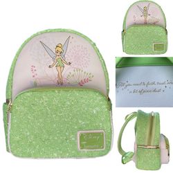Loungefly Disney Tinkerbell Sequin Mini Backpack 