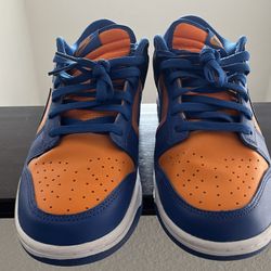 Blue and orange dunks size 11