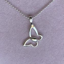 Butterfly 🦋 925 Sterling Silver  Necklace 16 in 