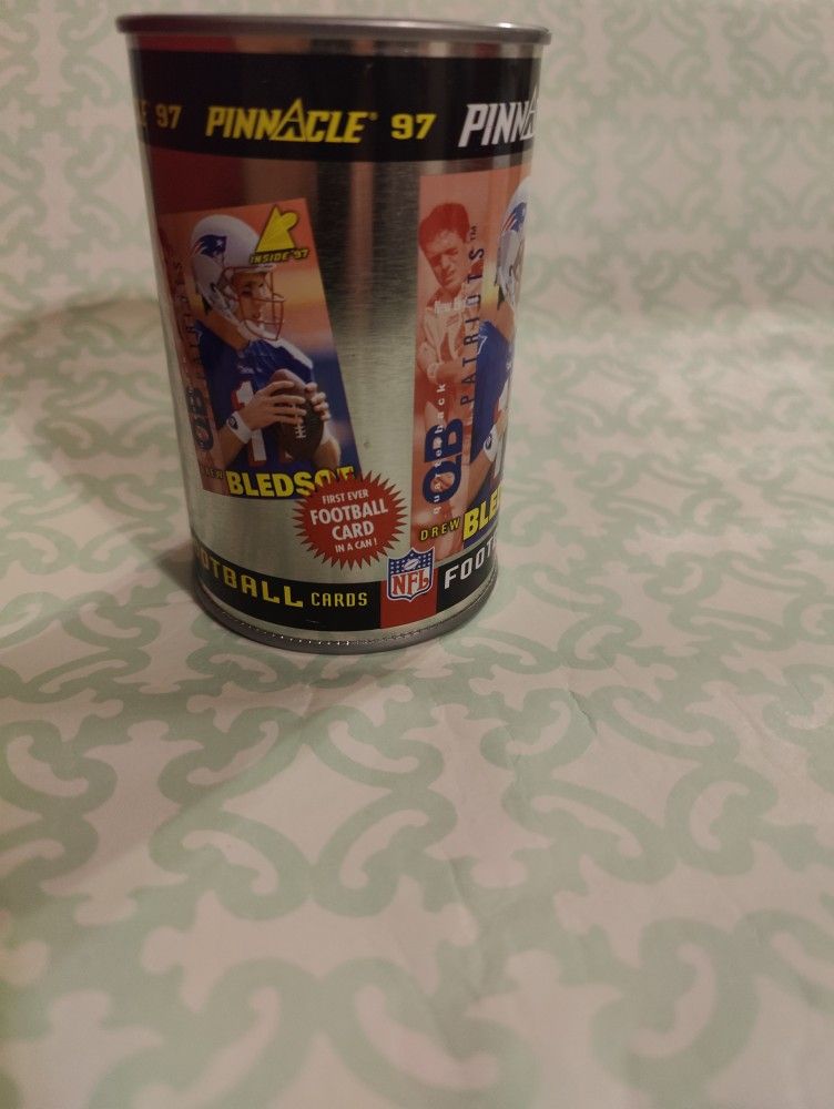 1997 Pinnacle Football Card in a Can Patriots Drew Bledsoe