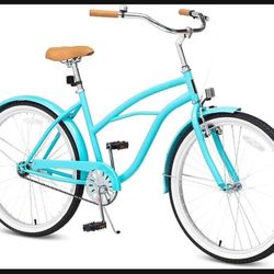 28-135  Beach cruiser ACEGER 26 Inch Women Beach Cruiser Bike, Single Speed