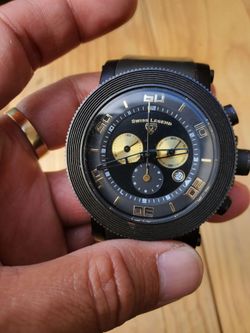 Swiss Legend Men's  Analog Display Swiss Quartz Black Watch,Glass Sapphire. New Battery Good Working.