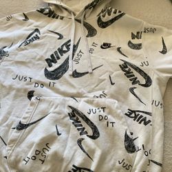 White And Black Nike Hoodie 
