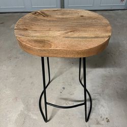 Wooden Saddle Seat Barstool