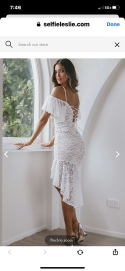 White Corset Back Dress Size Medium