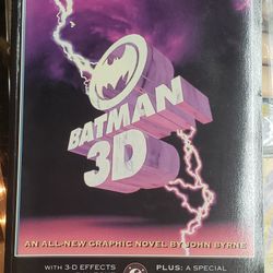 BATMAN 3D Graphic Novel 1990, DC Comics Glasses Intact, All New Story,John Byrne