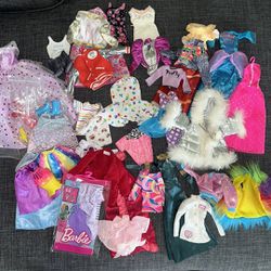 Gigantic Lot of Barbie Doll Clothing & Shoes