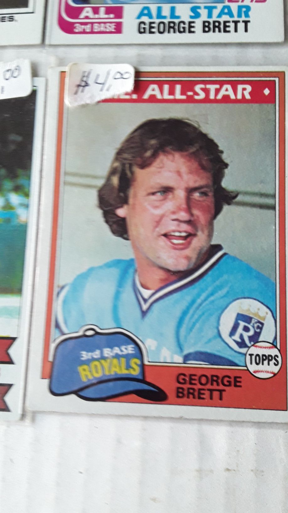 George Brett baseball card lot. 12 cards .