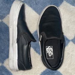 Women’s black Vans slip on shoes size 6.5
