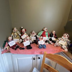 Musical Porcelain Clowns