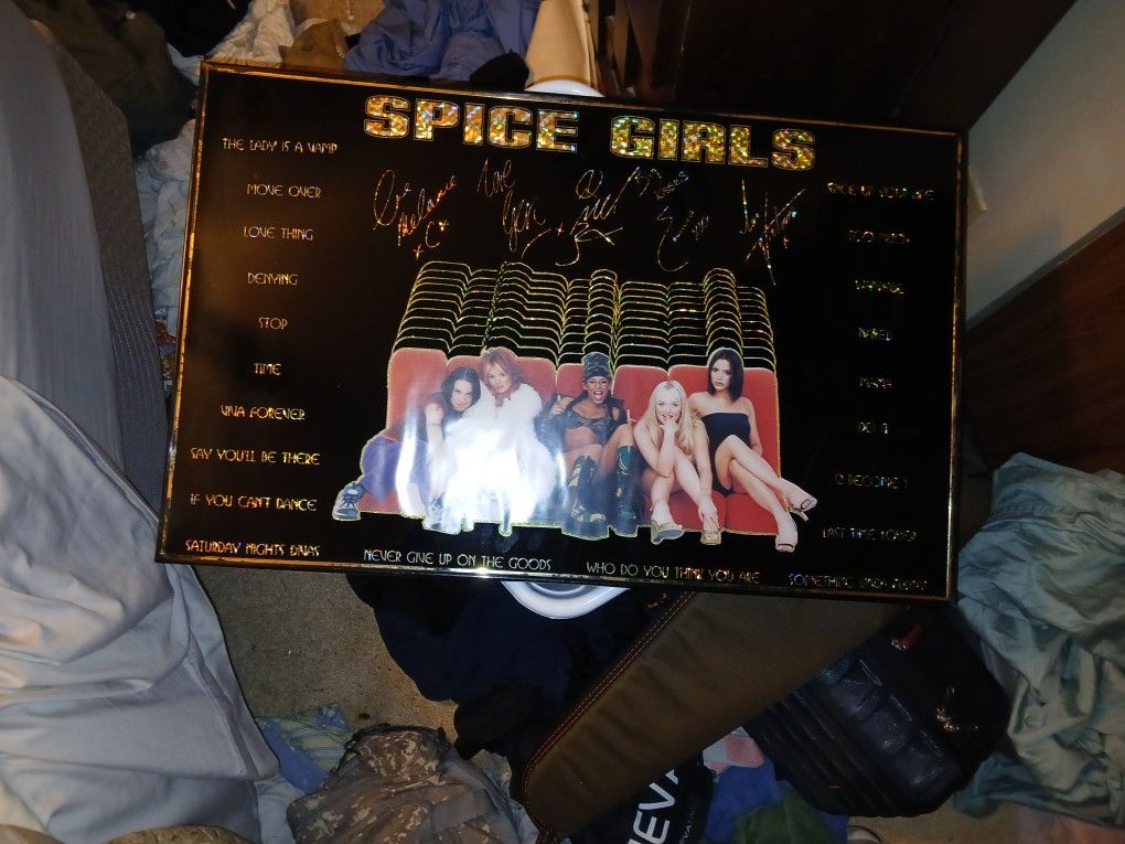 Spice Girls Autographed Poster in frame