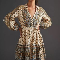 Anthropologie Floral Mini Dress NWT