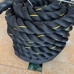 50 Feet - Tomshoo Battle Rope Workout Training Undulation Rope Exercise Fitness Rope