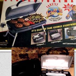 George Foreman Portable Outdoor Propane Grill GP160-160 sq in uses 1 Lb. Propane-comes w/portable carrying case 