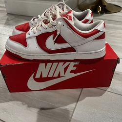 Size 13 University Red and White Dunks