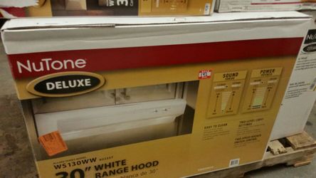 Deluxe Nutone 30" Range hoods, white, black, stainless steel, and biscuit STARTING AT $119