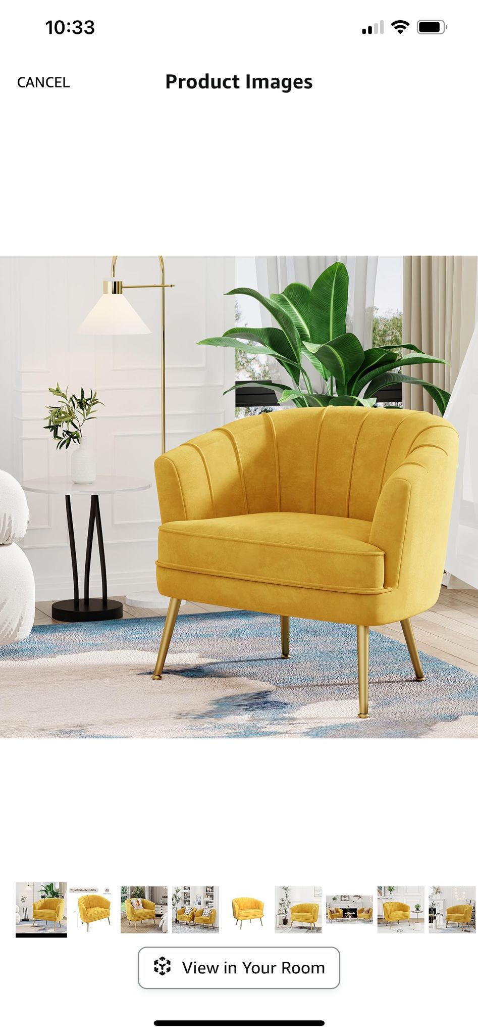 Accent Chair - Yellow 