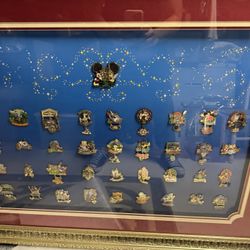 Disney Limited Edition Framed pin Set. “magical Milestones Pin Set”