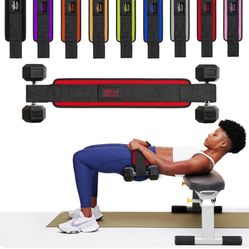 Hold weights up to 600lbs Zokani Fitness Hip Thrust Belt - Heavy duty, Comfortable, Adjustable hip belt for Glute Trainer with Anti-Slip Pads Upgrade 