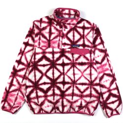 Patagonia Women’s Pink Tie Dye Exclusive Synchilla Snap T Fleece Size Medium