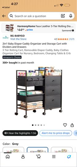 rolling diaper caddy