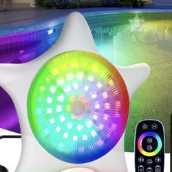 1 Pcs Led Pool Lights for Above Ground Inground Pool - Submersible Led Lights Ip68 Waterproof Color Changing Light with App Remote Control, 15W Underw