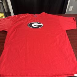 Champion Georgia Bulldogs T-Shirt Mens Size 2XL Red Short Sleeve Crew Neck