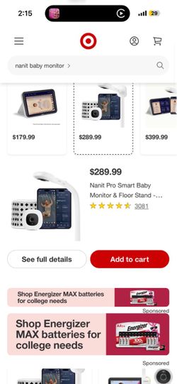 Nanit Pro Smart Baby Monitor & Floor Stand