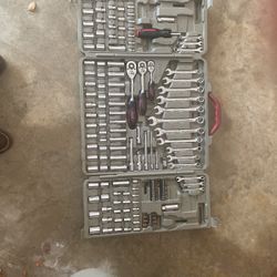 Crescent wrench set with sockets, etc.