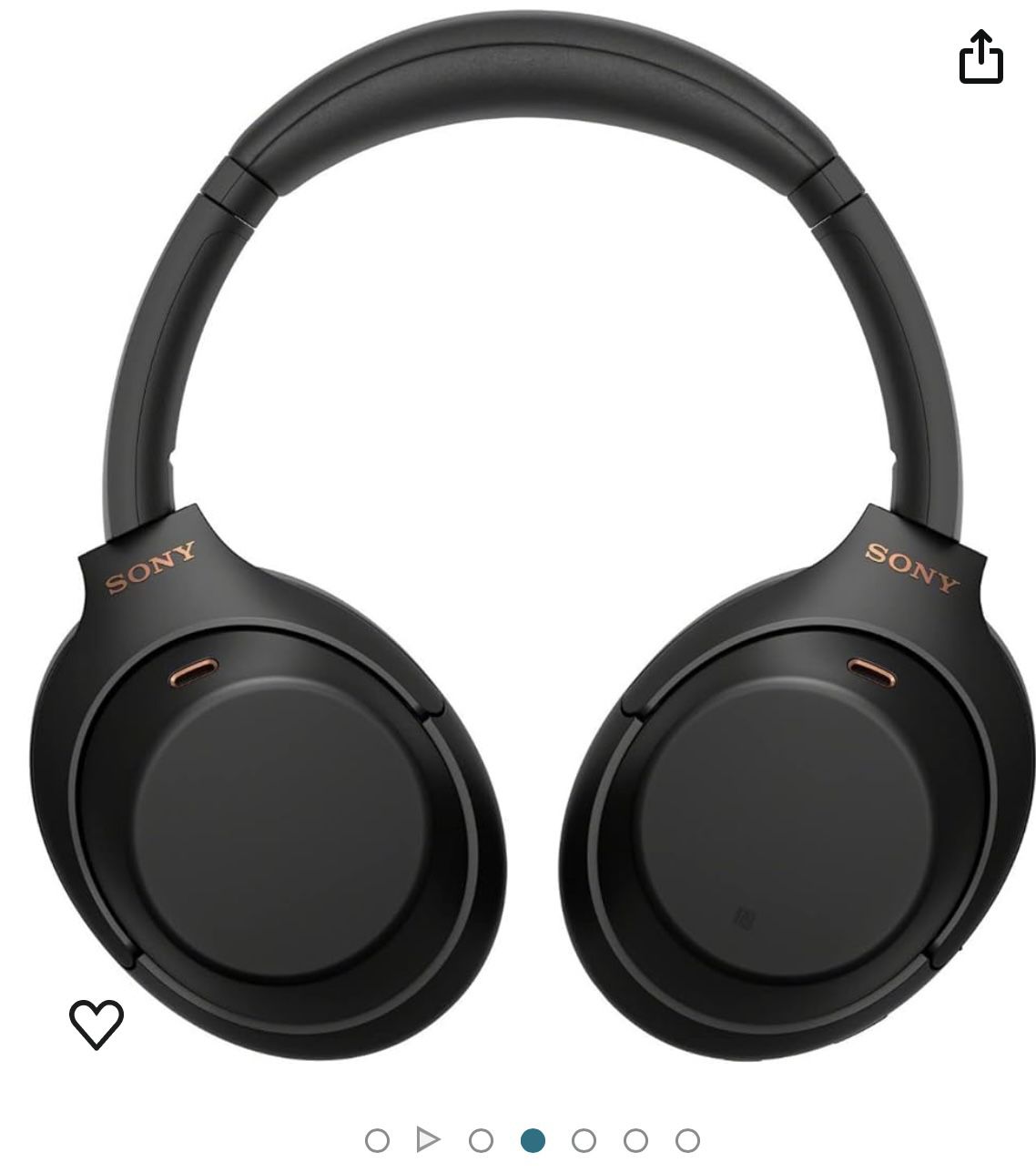 SONY WH1000XM3 Bluetooth Wireless Noise Canceling Headphones, Black