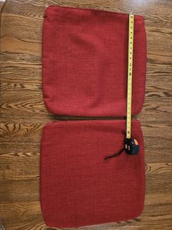 20 Inch Red Zippered Throw Pillow Covers Set of 2