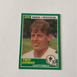 1989 Troy Aikman Score Rookie Football Card # 270 Dallas Cowboys 