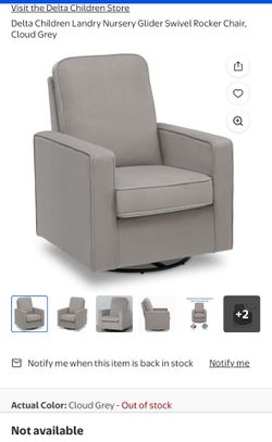 Delta Children Glider Swivel Rocking Chair Grey