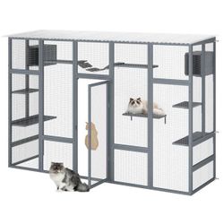 Wood Cat Enclosure Large Run Playpen, Sunshine Board