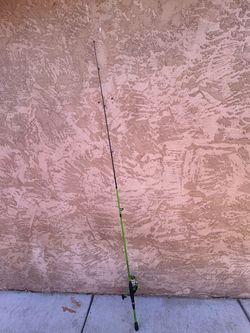 Green fishing rod