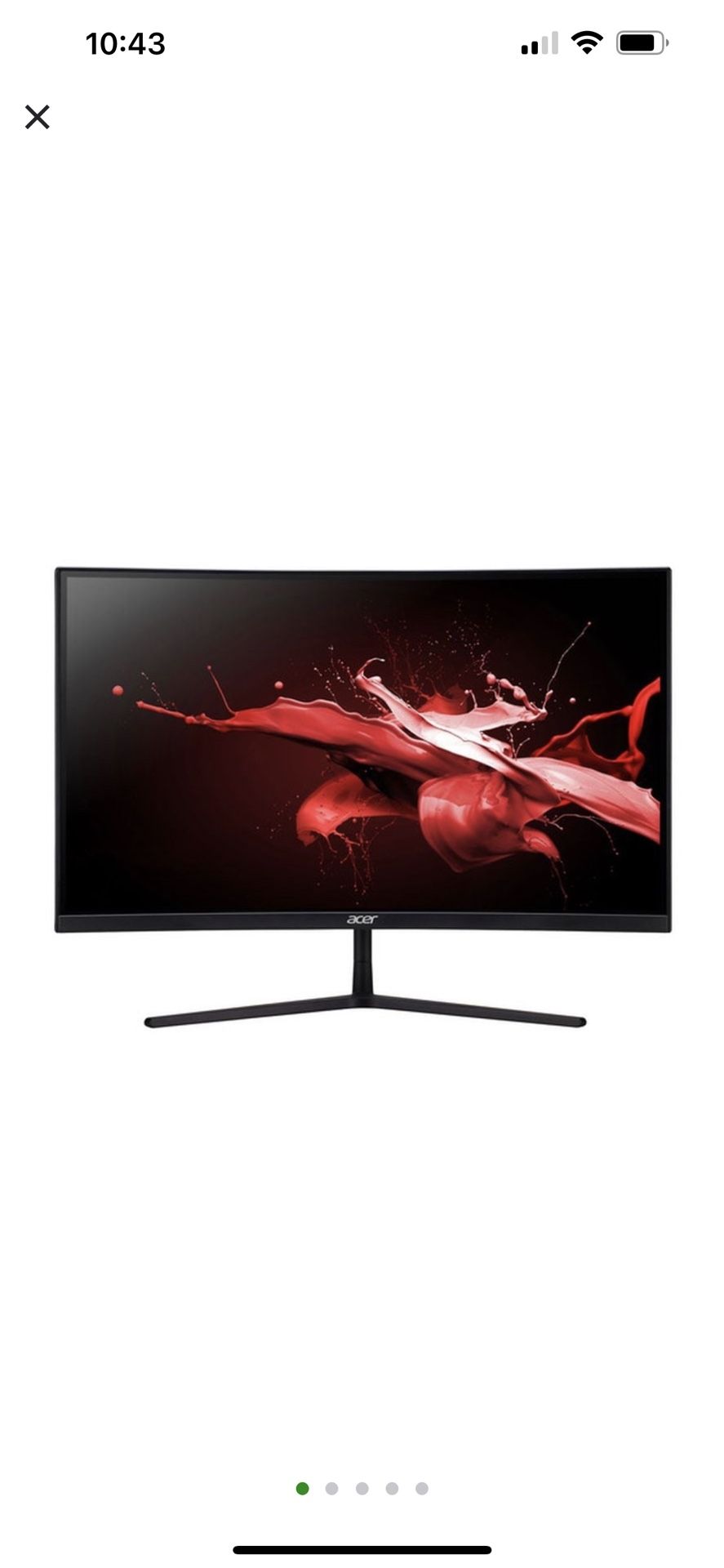 Acer 32" Class WOHD Curved Gaming Monitor