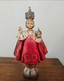 Vtg 1985 Fontanini Infant of Prague Jesus Figurine Resin 7" Italy Repose Religious .