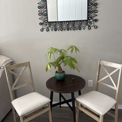 Chic 3-Piece Conversation Set – 2 Chairs + Side Table