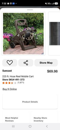 Suncast 225 ft. Hose Reel Mobile Cart