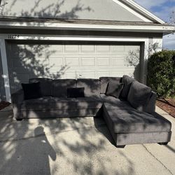 Charcoal Gray Sectional Sofa (Delivery Available!)