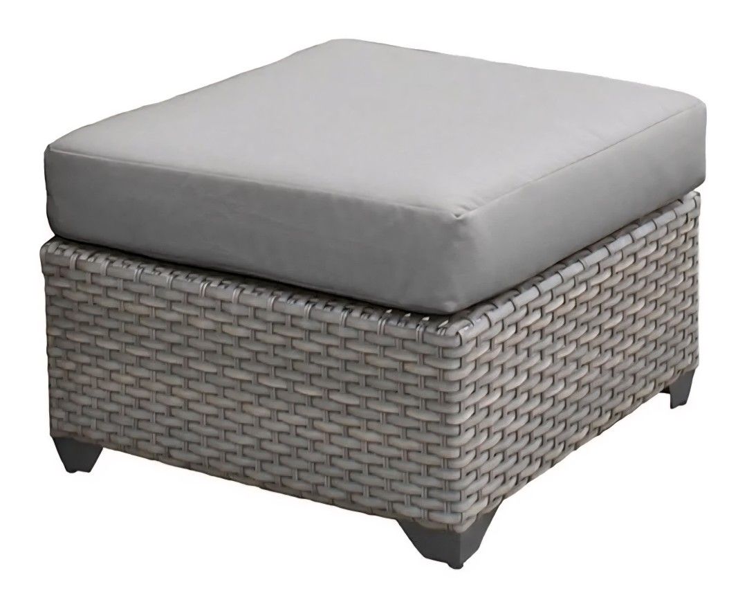 Florence Seating Outdoor Furniture, Grey Ottoman 