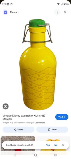Discontinued Disney Disneyland Mickey yellow pineapple canteen metal