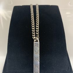 Silver Bar drop pendant and Chain