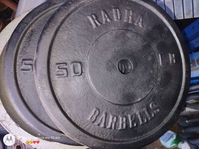 Pair of 50lb Standard 1" Barbell Weights