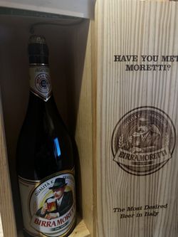Birra Moretti Wooden Cased Lamp