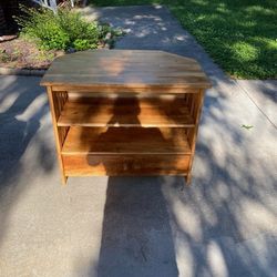 Wooden Corner TV Stand