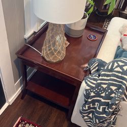 Large Wood Side Accent Table